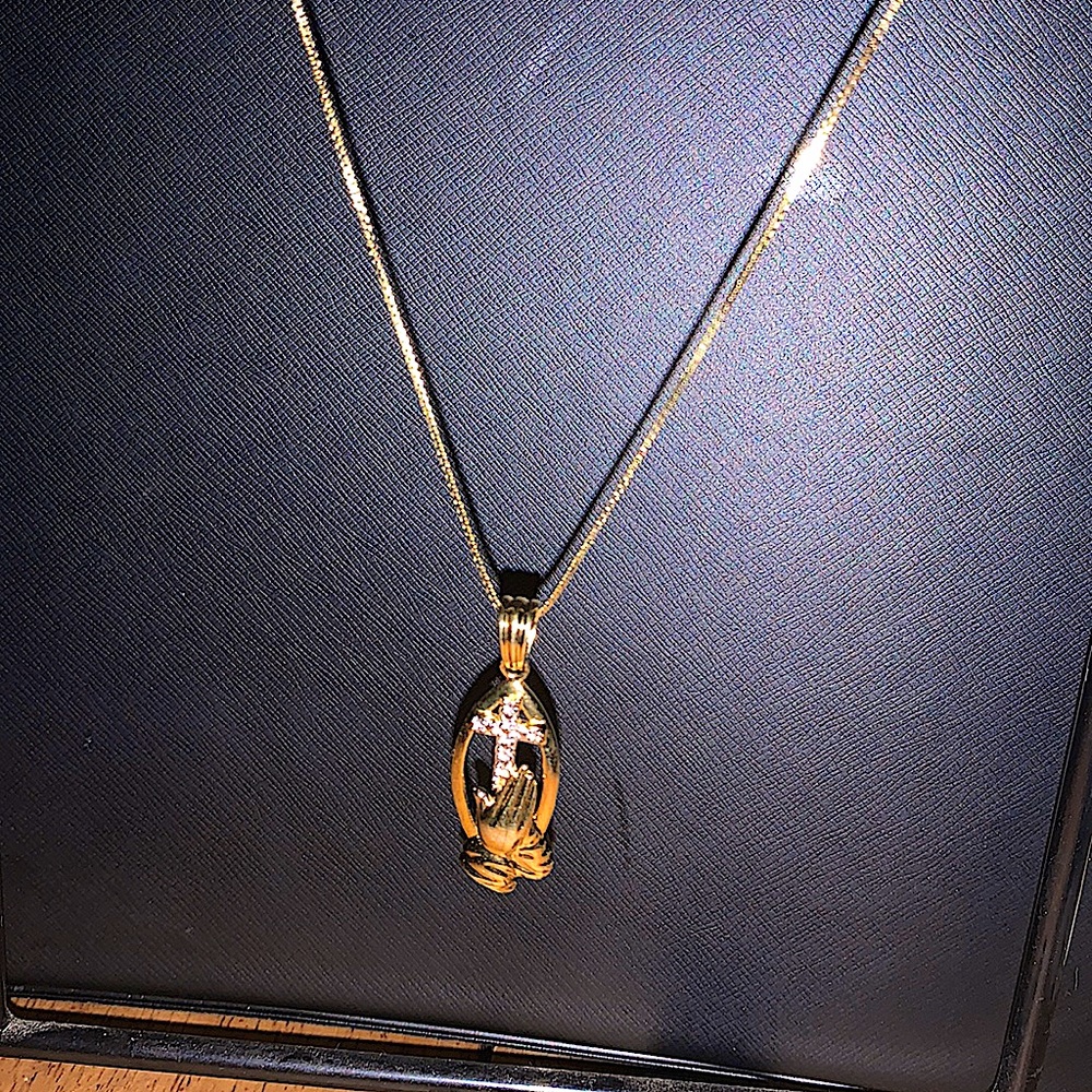 Prayer at the cross 925 Sterling Silver necklace